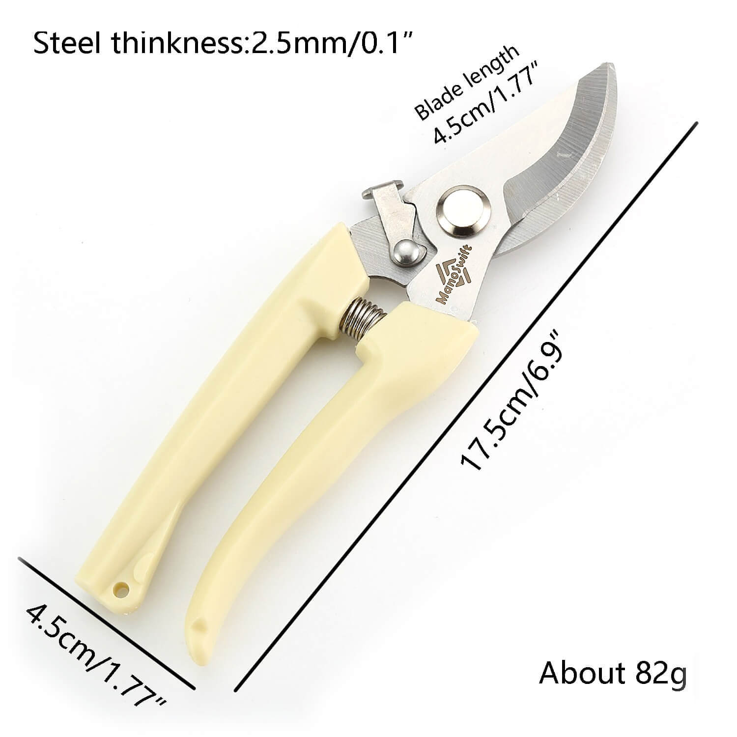 ManoSwift Flower Scissors Set: 2-Pack Premium Thickened Stainless Steel Floral Shears — Heavy-Duty Pruners for Flowers, Branches & Leaves