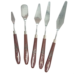 5PCS Stainless Steel Palette Knife Set | Flexible Metal Painting Knives for Oil, Acrylic & Canvas | Artist Spatula Set with Color Mixing & Scraping Tools